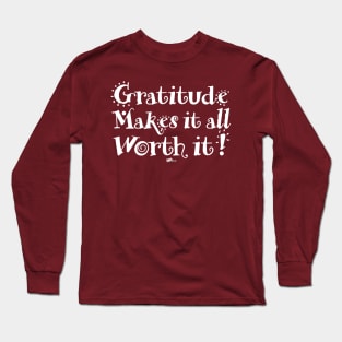 Gratitude F-B_Back-white Long Sleeve T-Shirt